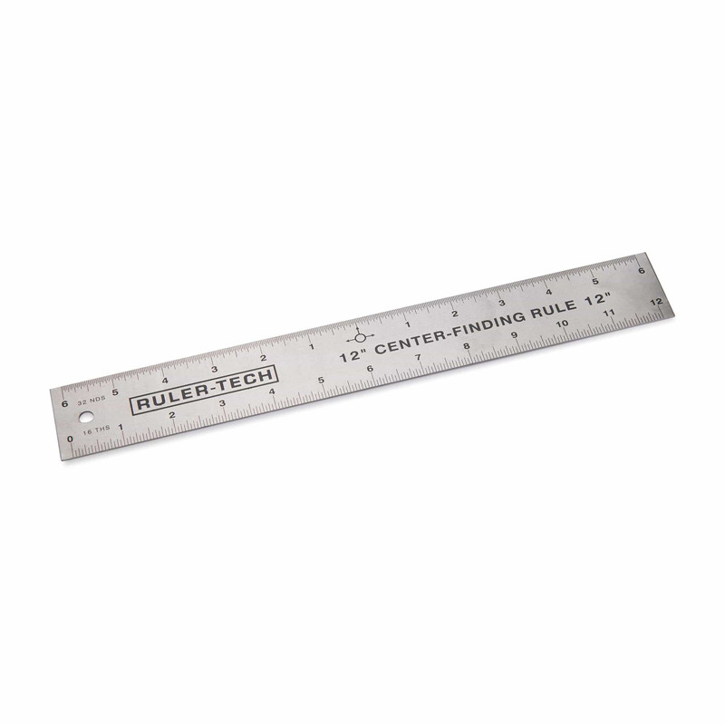 Stainless Steel Center Finding Rule - Length:12"